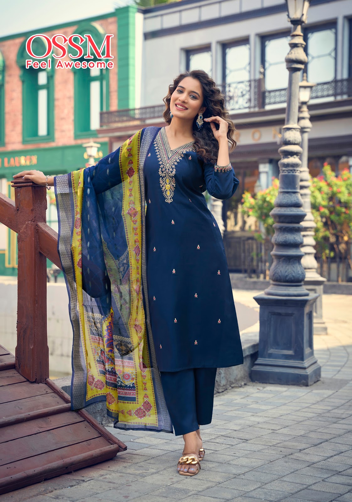 Nusrat Vol 2 Ossm Roman Silk Readymade Pant Style Suits Supplier Ahmedabad