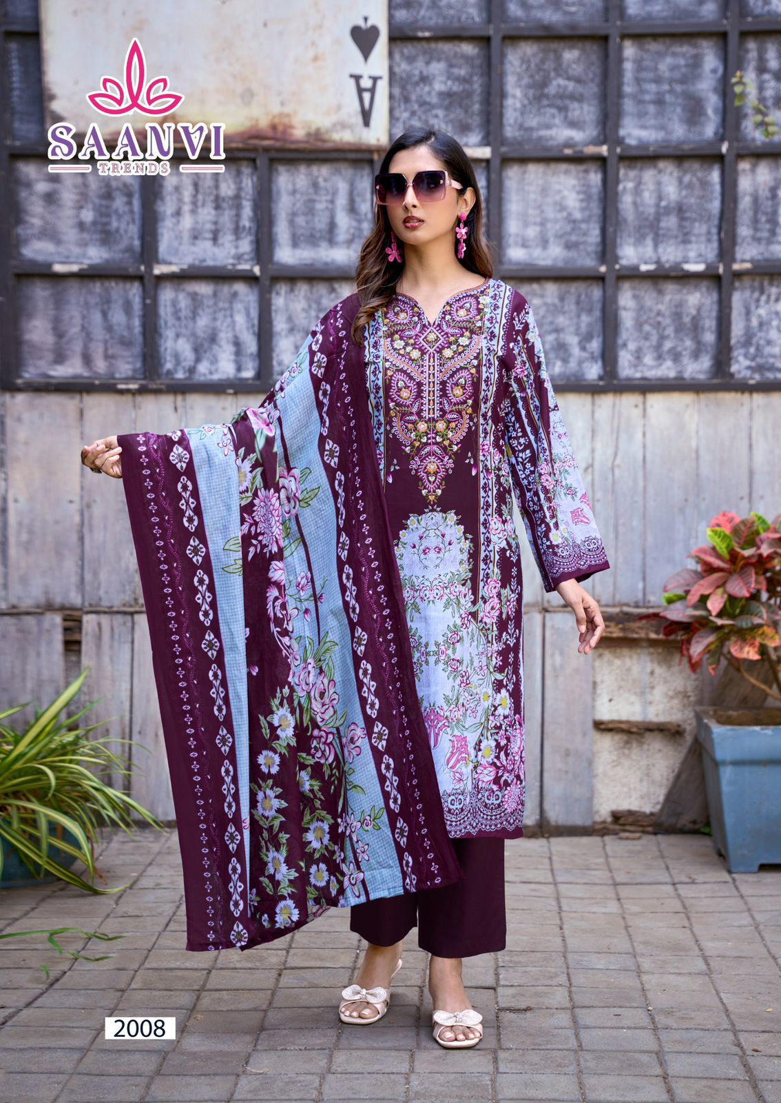 Nusrat Vol 2 Saanvi Cotton Karachi Salwar Suits Exporter Ahmedabad