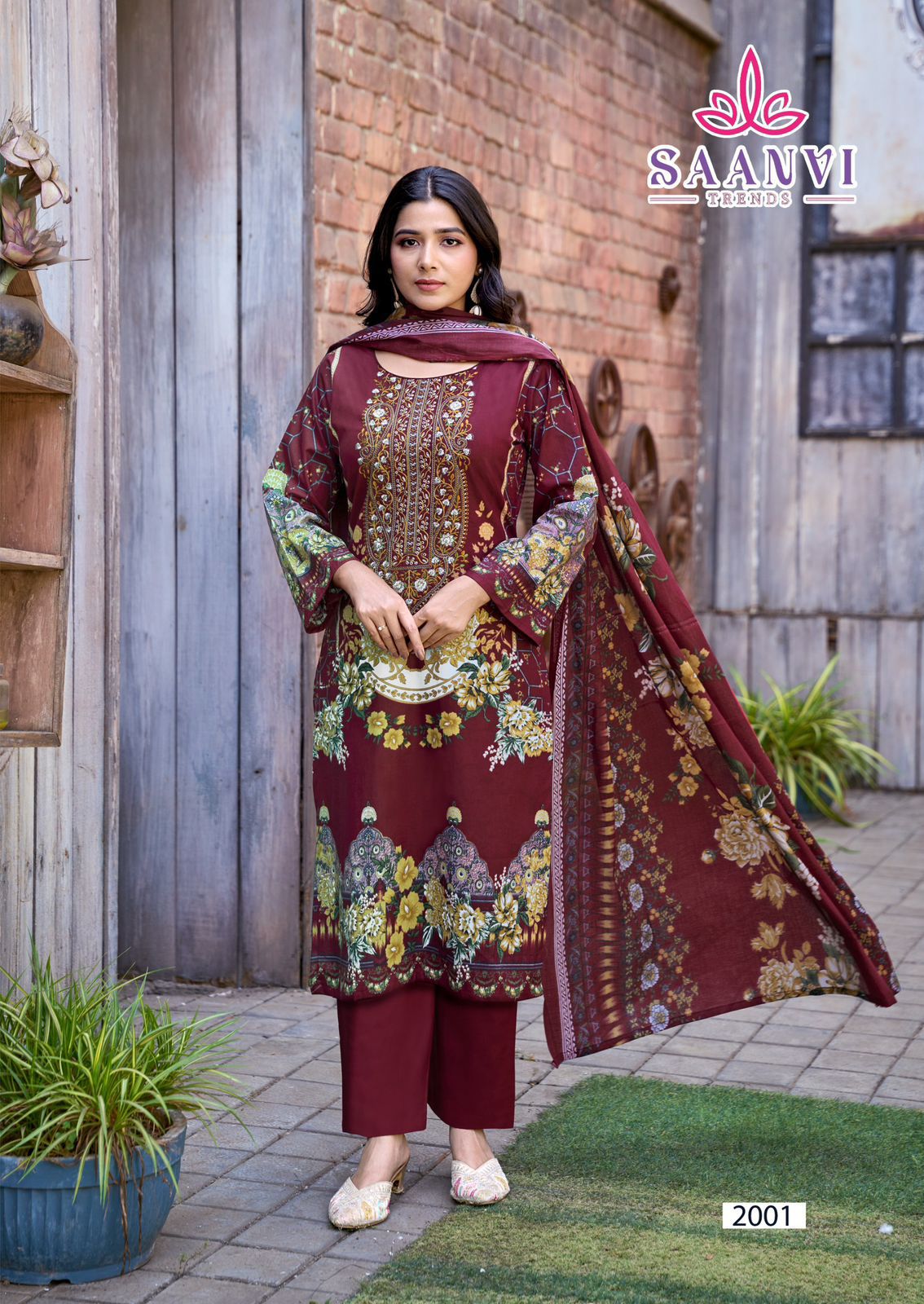 Nusrat Vol 2 Saanvi Cotton Karachi Salwar Suits Exporter Ahmedabad