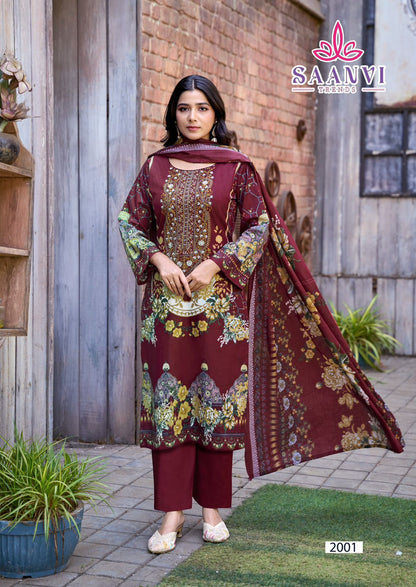 Nusrat Vol 2 Saanvi Cotton Karachi Salwar Suits Exporter Ahmedabad