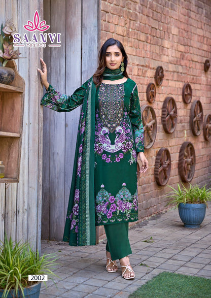 Nusrat Vol 2 Saanvi Cotton Karachi Salwar Suits Exporter Ahmedabad