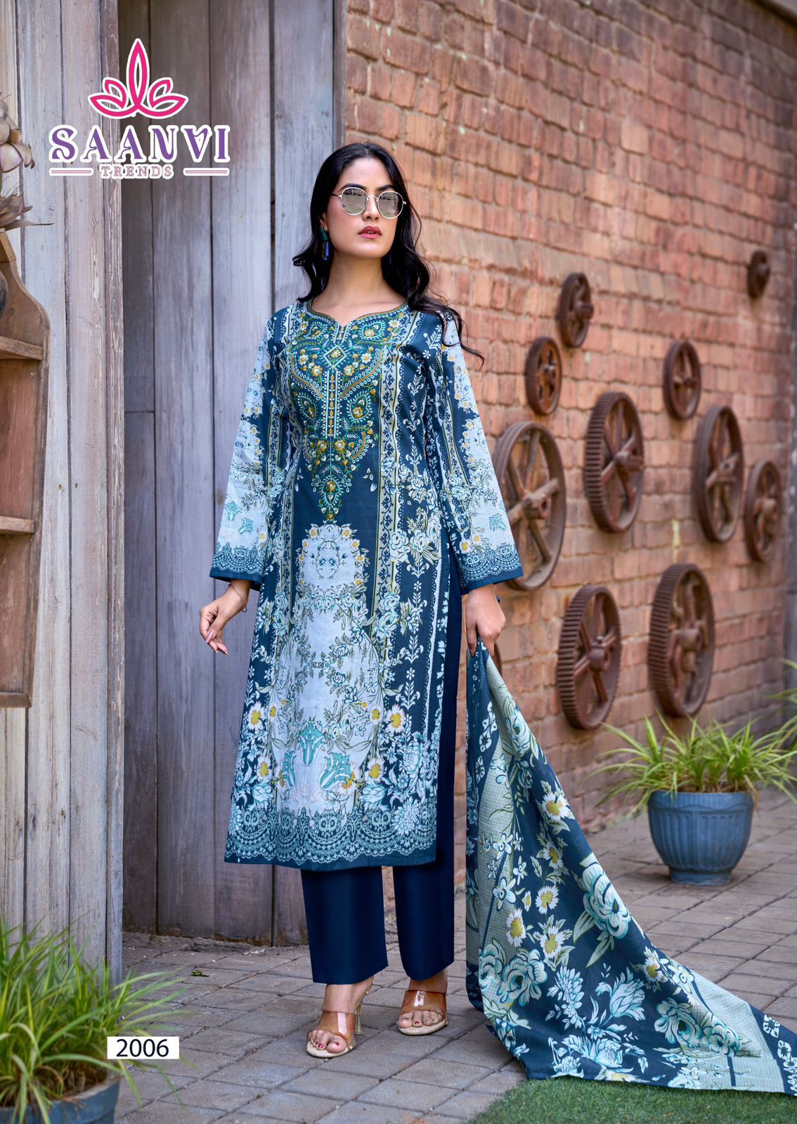 Nusrat Vol 2 Saanvi Cotton Karachi Salwar Suits Exporter Ahmedabad