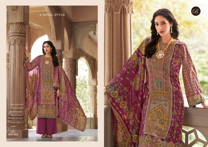 Nusrat Vol 5 Belliza Designer Studio Viscose Muslin Karachi Salwar Suits Manufacturer Gujarat