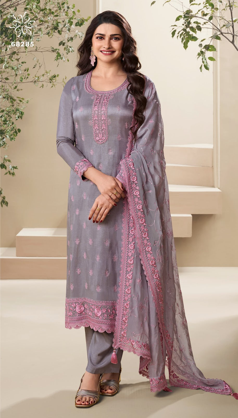 Nutaan Kuleesh Vinay Fashion Llp Dola Silk Pant Style Suits Supplier Gujarat