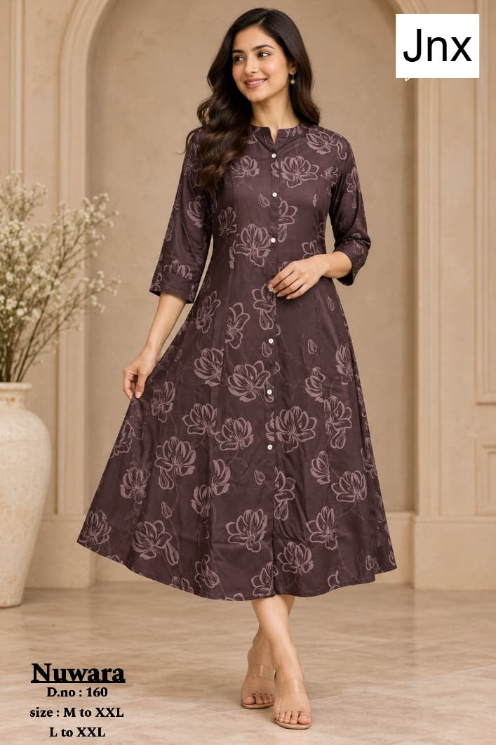 Nuwara Jnx Rayon 22Kg A-Line Kurti Wholesaler Ahmedabad