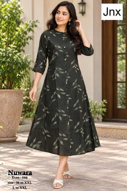 Nuwara Jnx Rayon 22Kg A-Line Kurti Wholesaler Ahmedabad