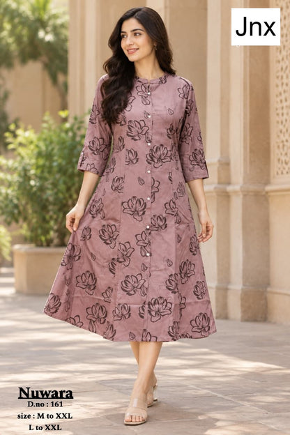 Nuwara Jnx Rayon 22Kg A-Line Kurti Wholesaler Ahmedabad