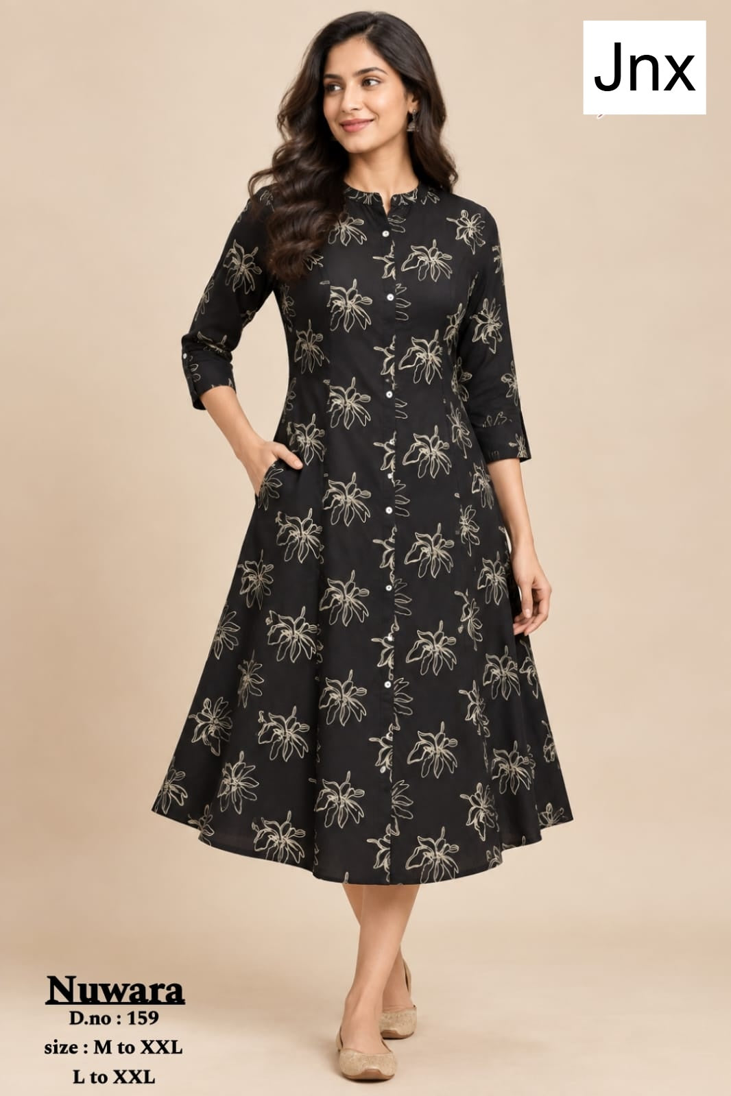 Nuwara Jnx Rayon 22Kg A-Line Kurti Wholesaler Ahmedabad
