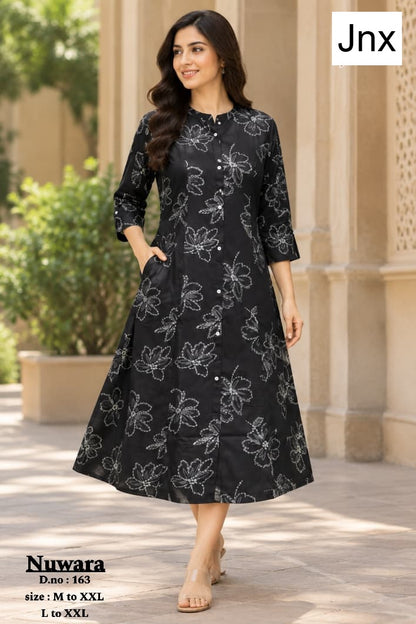 Nuwara Jnx Rayon 22Kg A-Line Kurti Wholesaler Ahmedabad