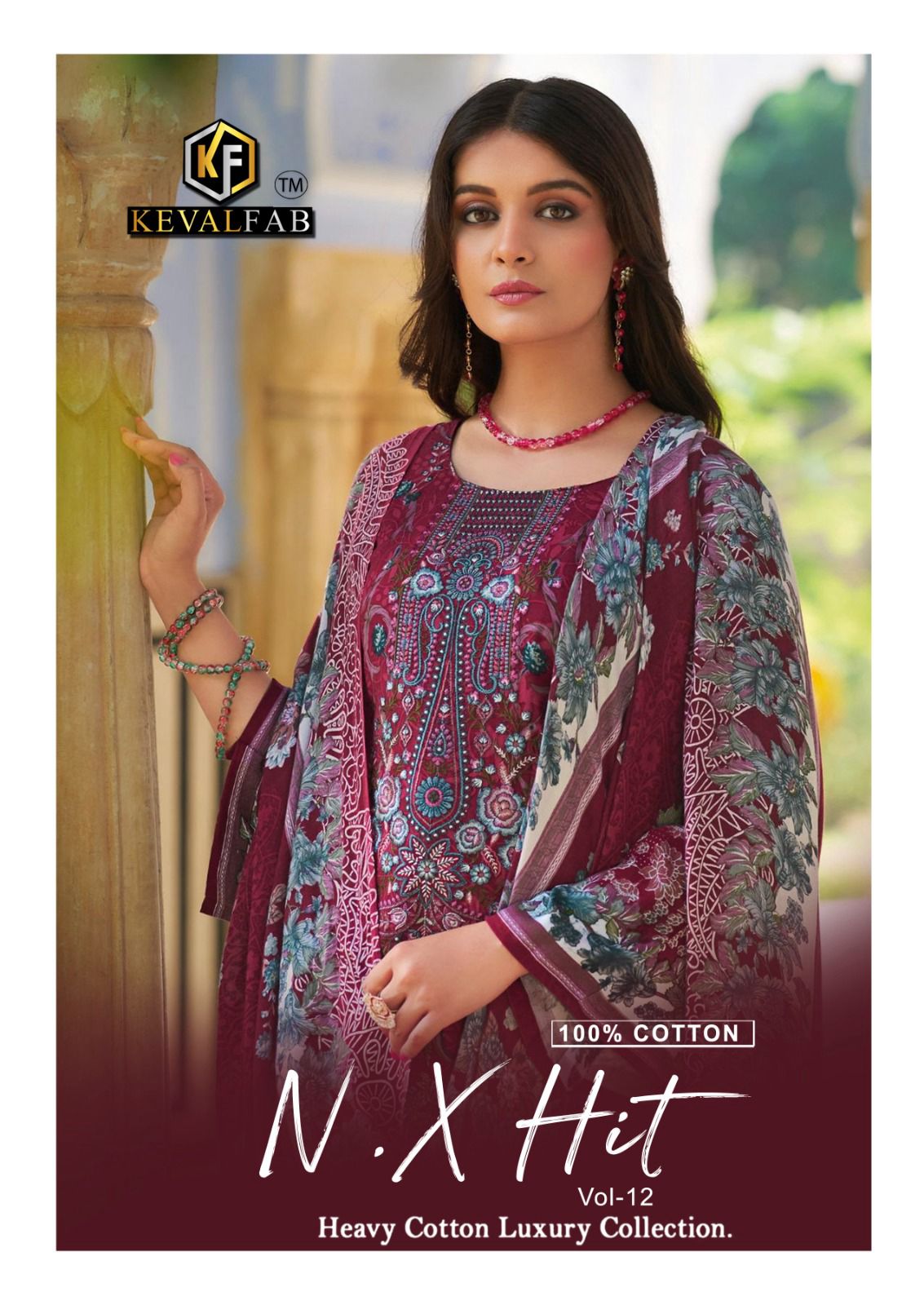Nx Hit Vol 12 Heavy Cotton Luxury Collection Keval Fab Karachi Salwar Suits Exporter Gujarat