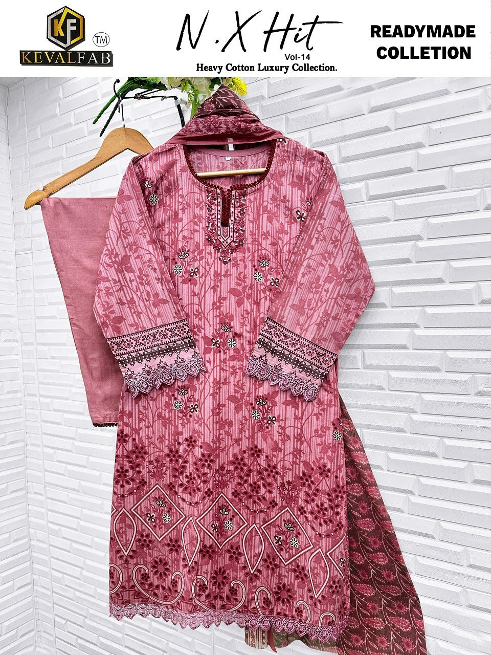 Nx Hit Vol 14 Heavy Cotton Luxury Collection Keval Fab Lawn Karachi Readymade Suits Manufacturer India