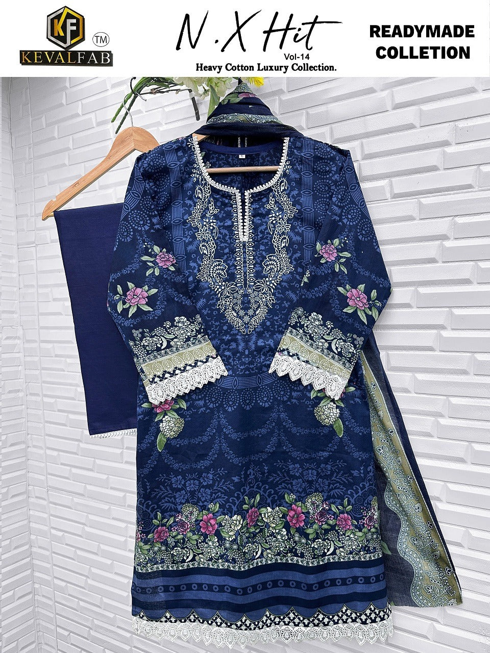 Nx Hit Vol 14 Heavy Cotton Luxury Collection Keval Fab Lawn Karachi Readymade Suits Manufacturer India