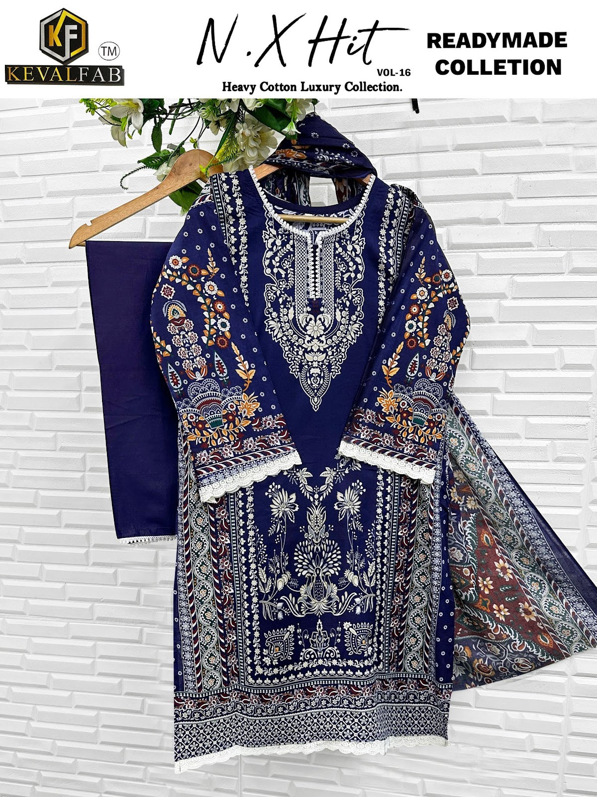 Nx Hit Vol 16 Heavy Cotton Luxury Collection Keval Fab Karachi Readymade Suits Wholesaler Ahmedabad