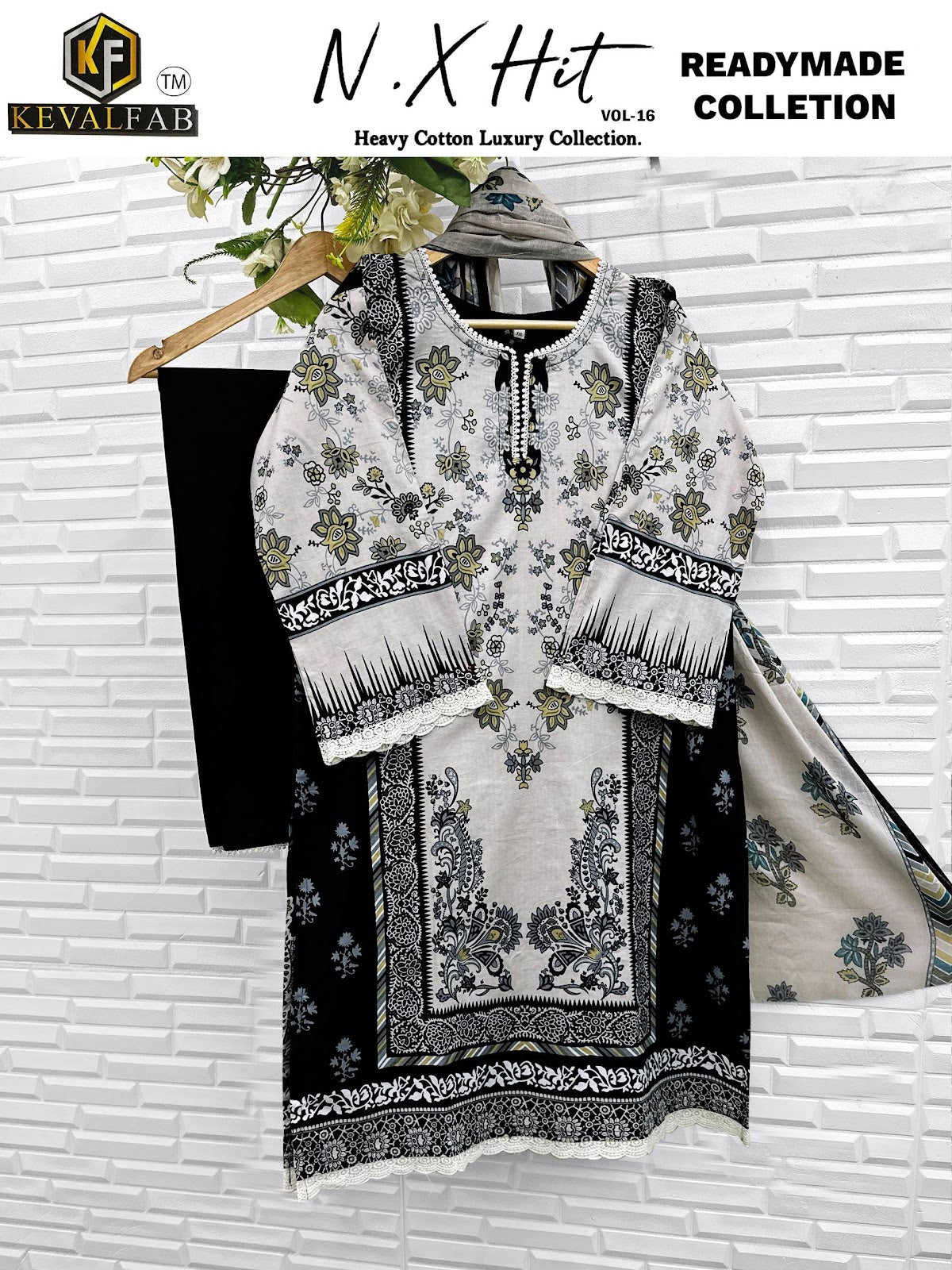 Nx Hit Vol 16 Heavy Cotton Luxury Collection Keval Fab Karachi Readymade Suits Wholesaler Ahmedabad