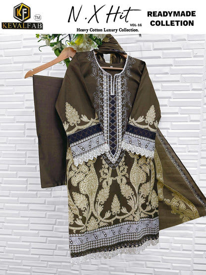 Nx Hit Vol 16 Heavy Cotton Luxury Collection Keval Fab Karachi Readymade Suits Wholesaler Ahmedabad