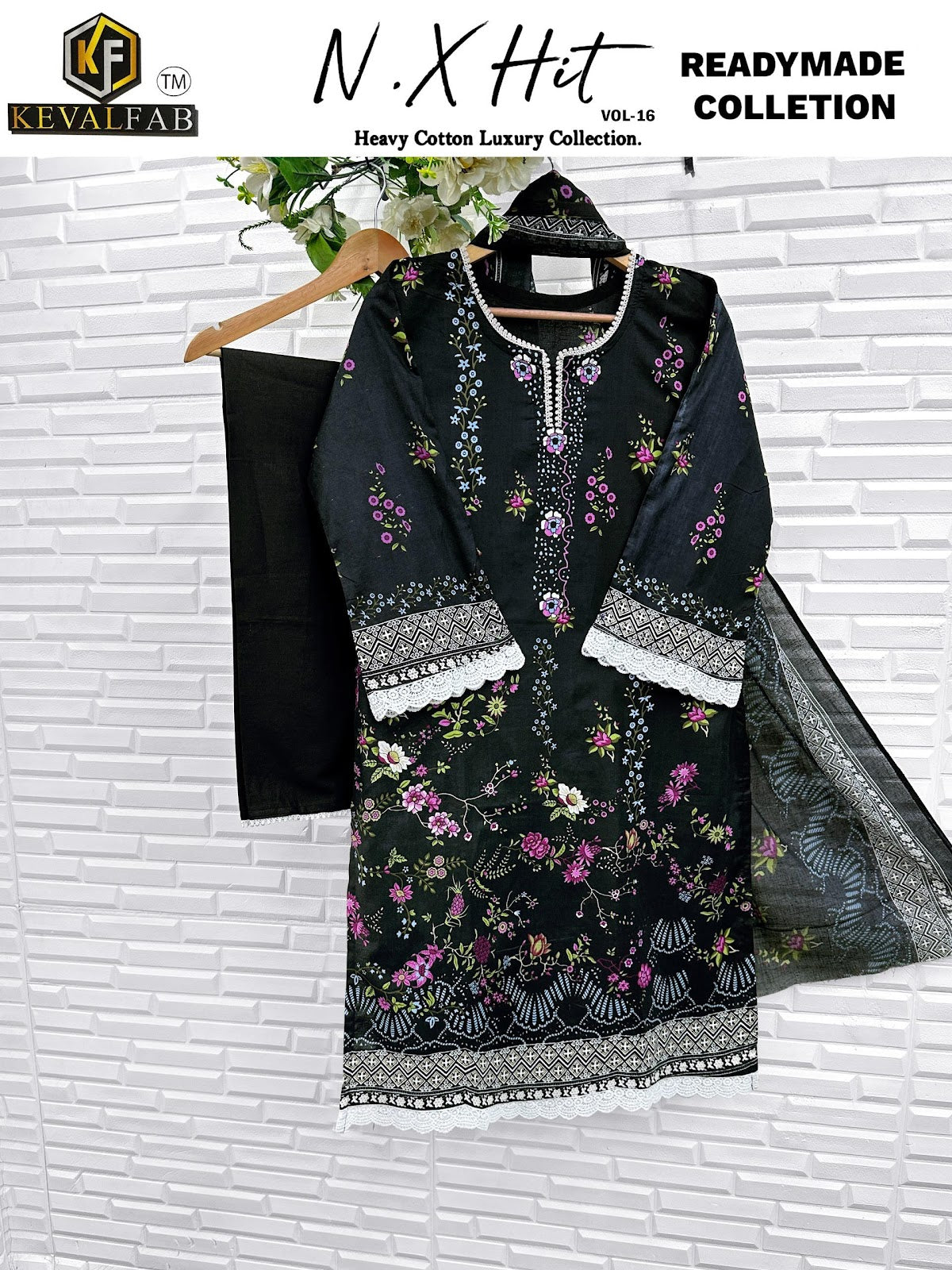 Nx Hit Vol 16 Heavy Cotton Luxury Collection Keval Fab Karachi Readymade Suits Wholesaler Ahmedabad