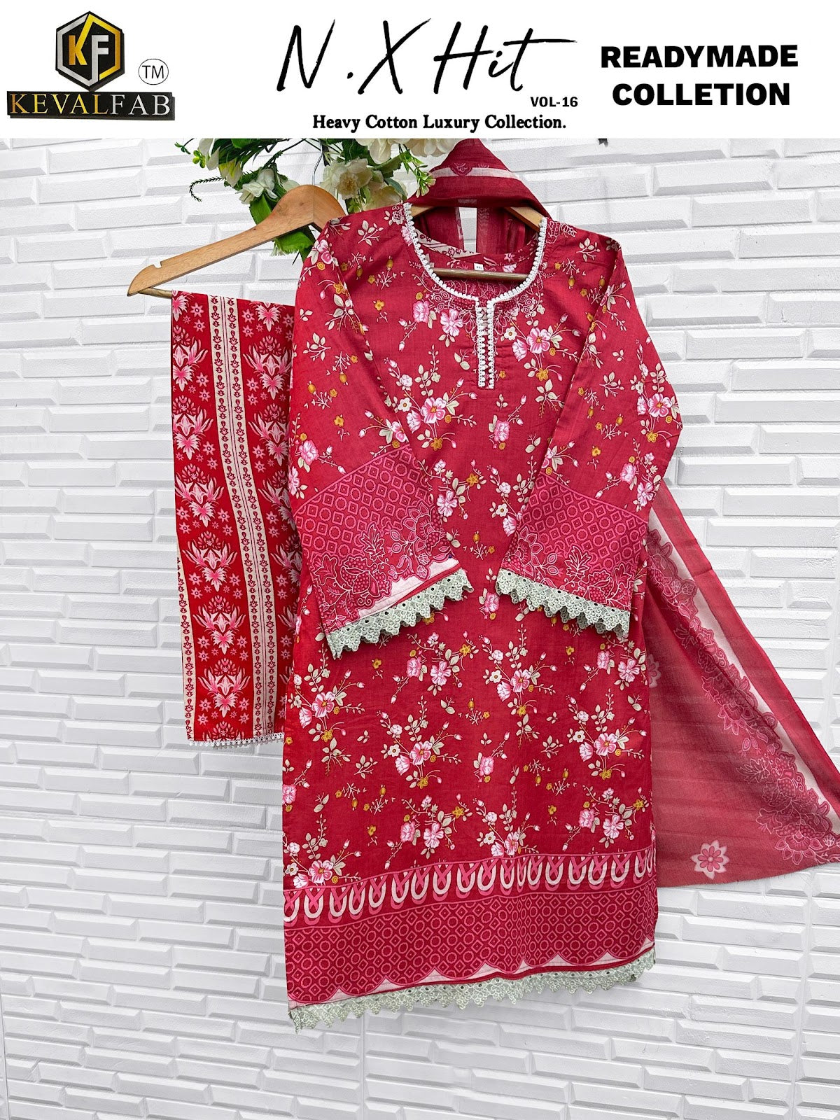 Nx Hit Vol 16 Heavy Cotton Luxury Collection Keval Fab Karachi Readymade Suits Wholesaler Ahmedabad