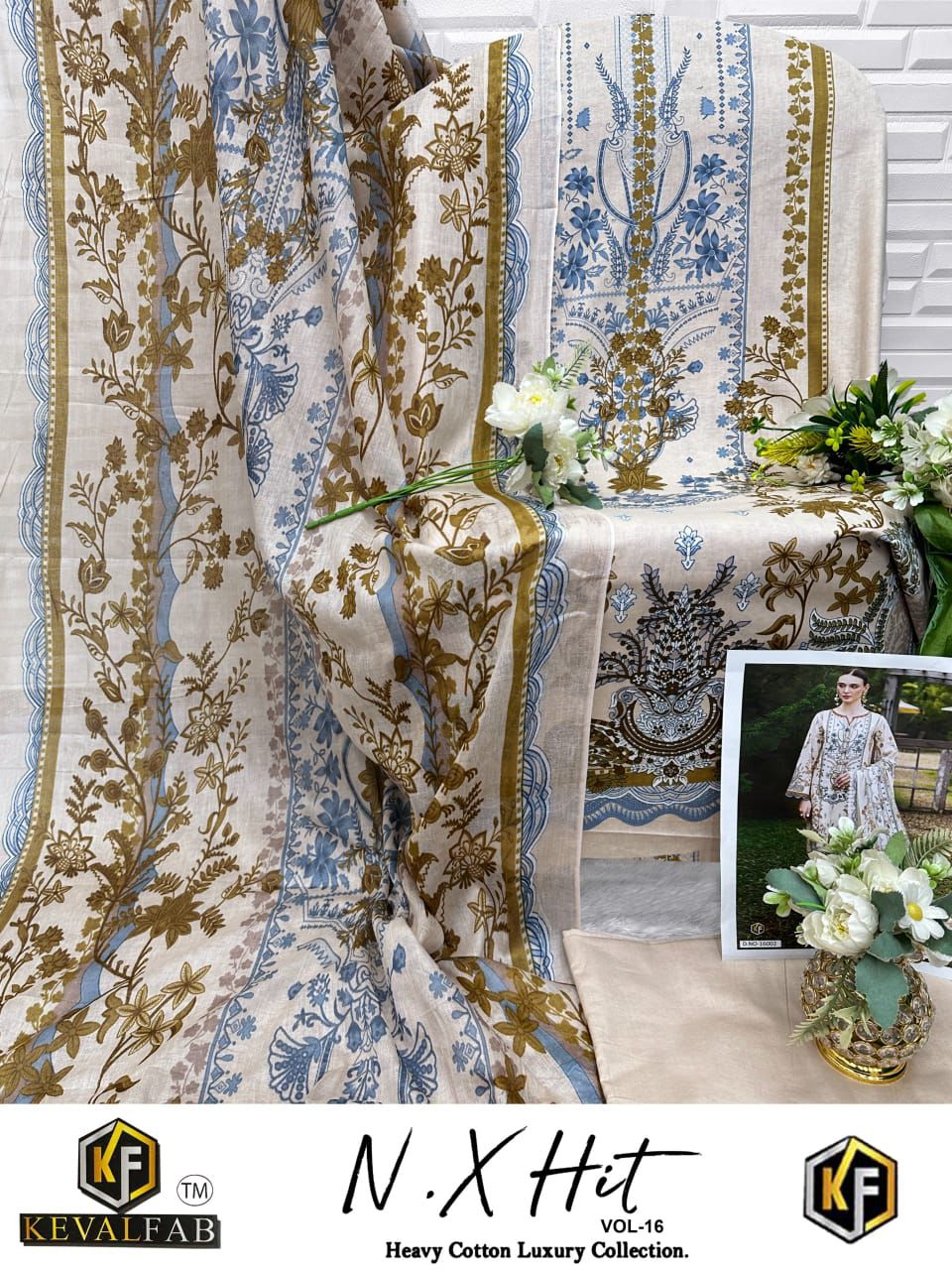 Nx Hit Vol 16 Heavy Cotton Luxury Collection Keval Fab Karachi Salwar Suits Wholesaler Gujarat