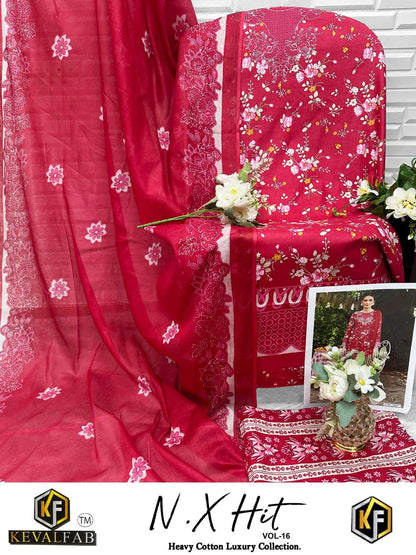 Nx Hit Vol 16 Heavy Cotton Luxury Collection Keval Fab Karachi Salwar Suits Wholesaler Gujarat