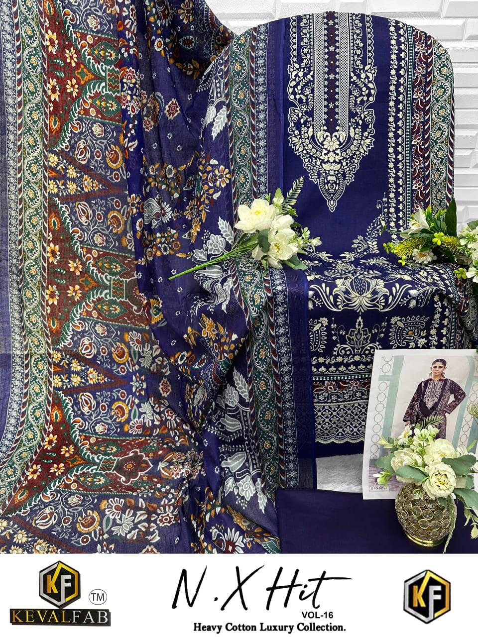 Nx Hit Vol 16 Heavy Cotton Luxury Collection Keval Fab Karachi Salwar Suits Wholesaler Gujarat