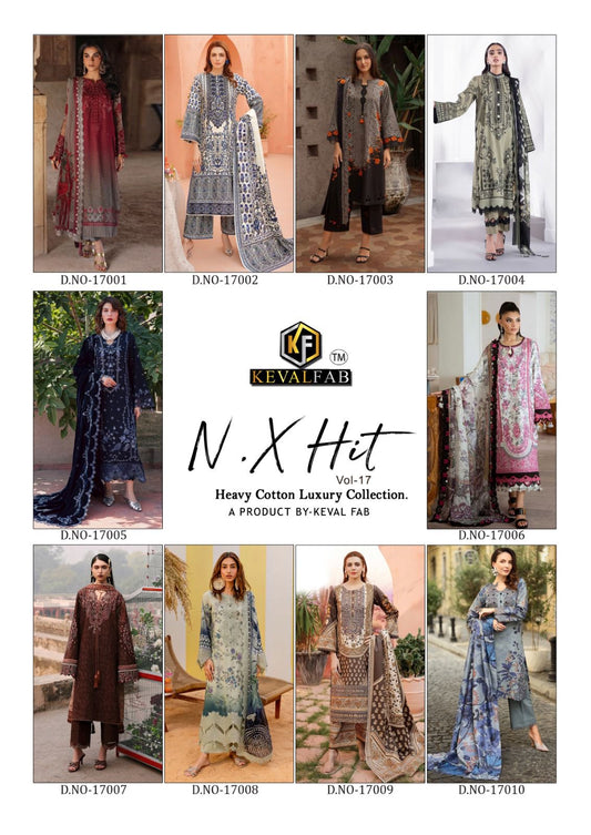 Nx Hit Vol 17 Keval Fab Mix Cotton Karachi Salwar Suits Exporter