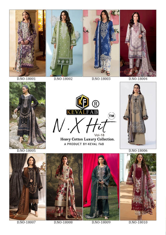 Nx Hit Vol 18 Keval Fab Mix Cotton Karachi Salwar Suits Manufacturer Ahmedabad