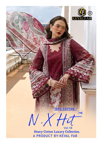 Nx Hit Vol 18 Keval Fab Mix Cotton Karachi Salwar Suits Manufacturer Ahmedabad