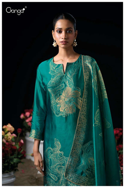 Nyasha 3819 Ganga Woven Silk Pant Style Suits Supplier India