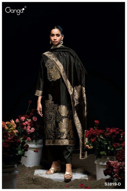 Nyasha 3819 Ganga Woven Silk Pant Style Suits Supplier India