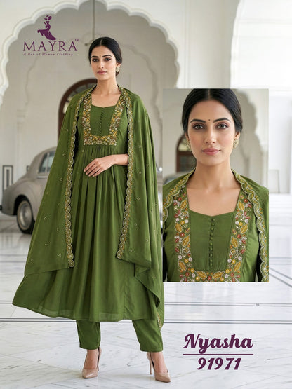 Nyasha Mayra Roman Silk Readymade Anarkali Suits Wholesaler