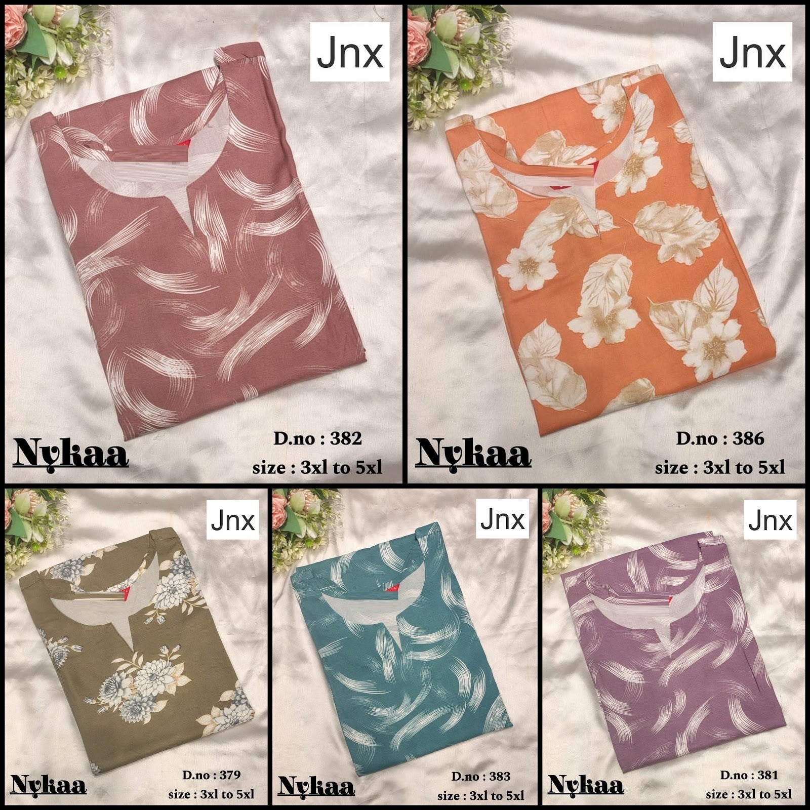 Nykaa 0309 Jnx Rayon Plus Size Kurtis Wholesale Rate