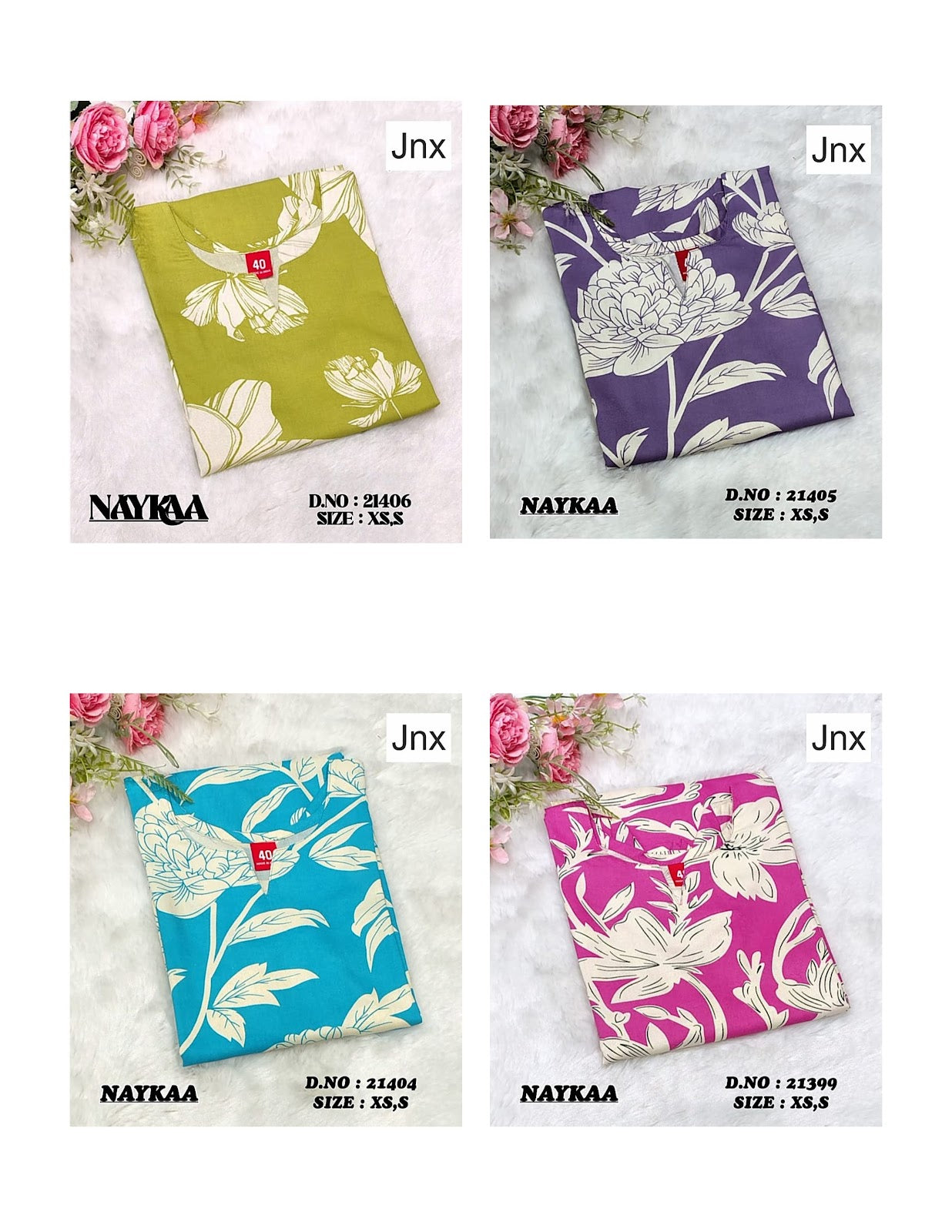 Nykaa 1811 Jnx Rayon Kurtis Exporter India