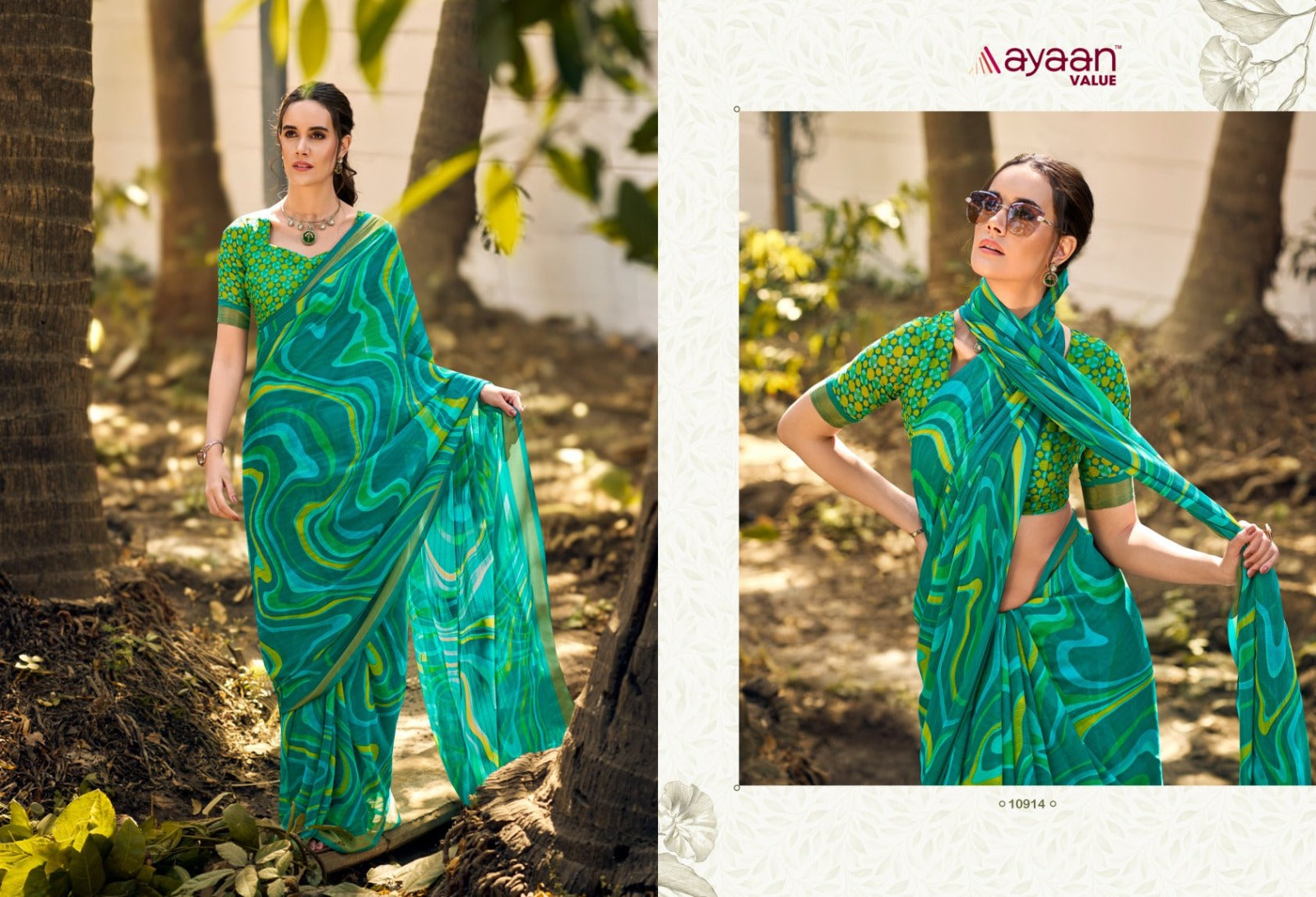 Nykaa Ayaan Value Chiffon Sarees Exporter India