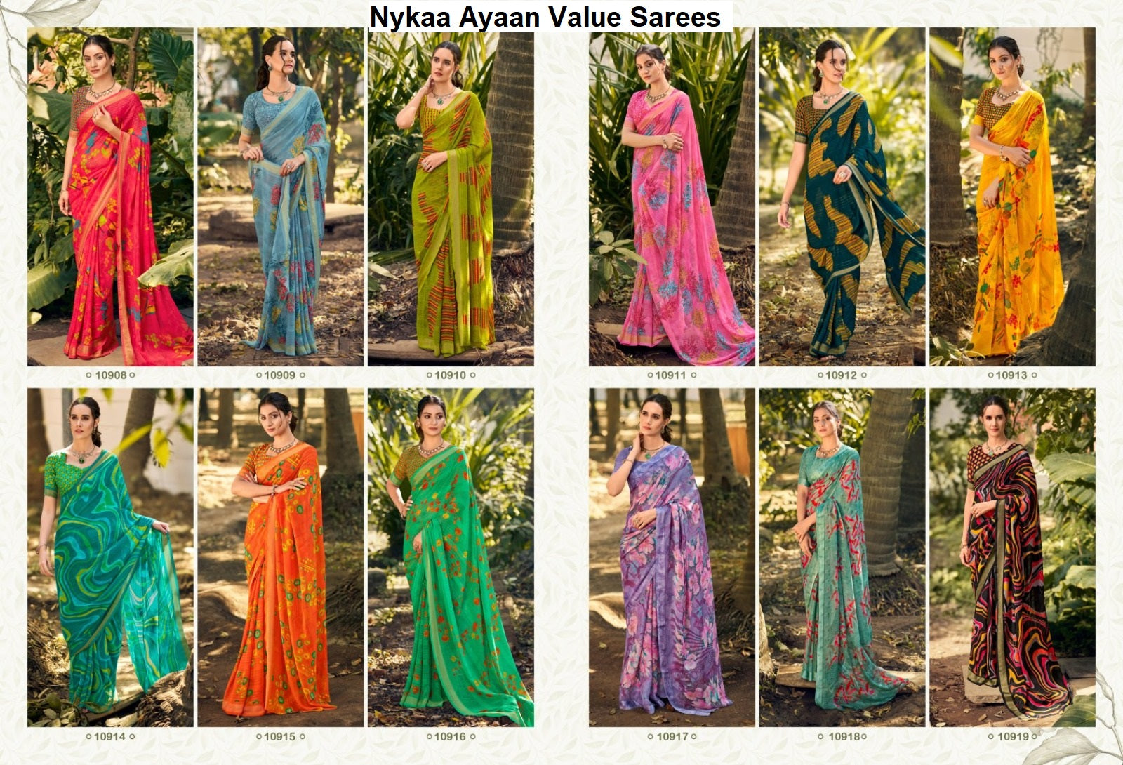 Nykaa Ayaan Value Chiffon Sarees Exporter India