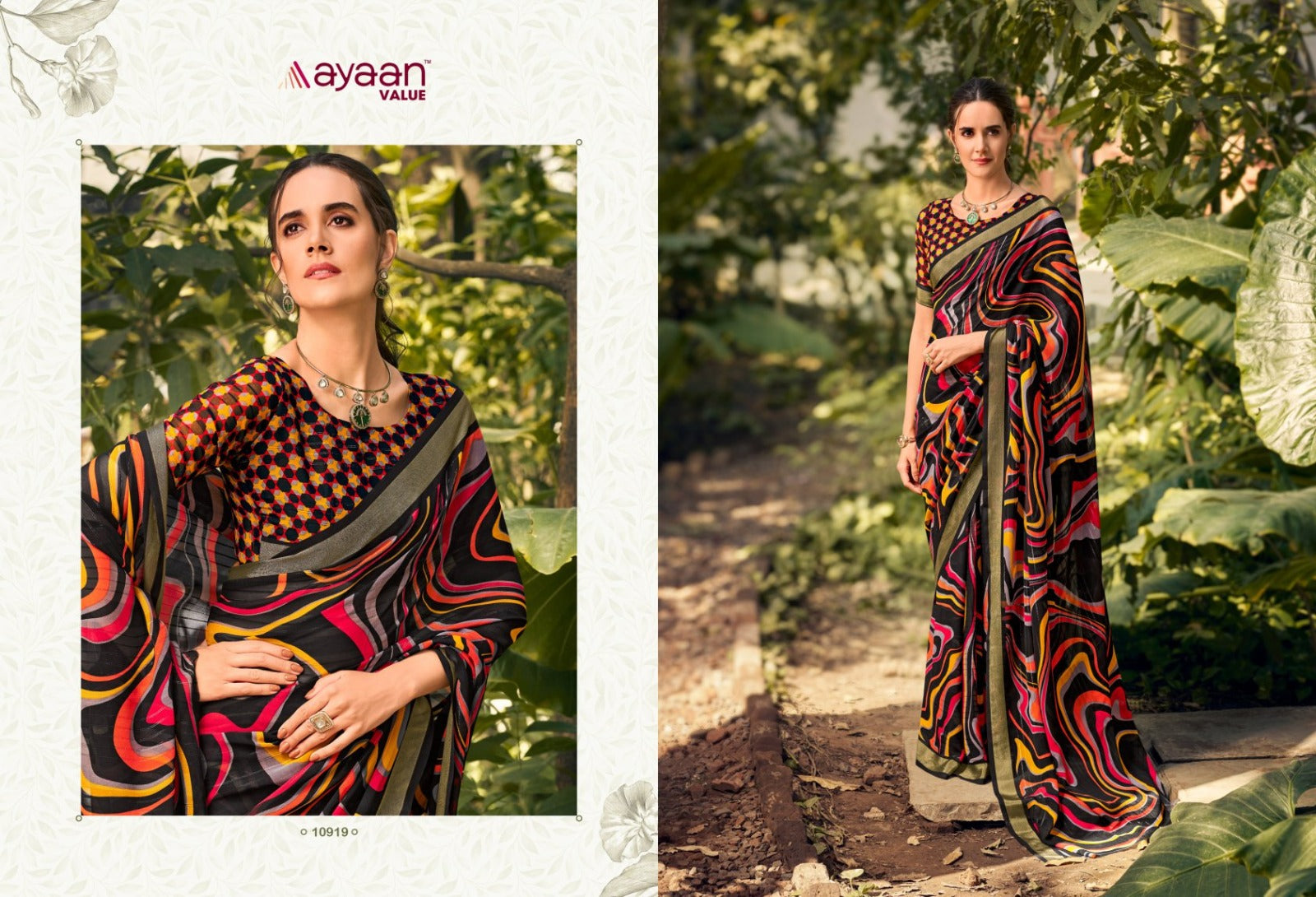 Nykaa Ayaan Value Chiffon Sarees Exporter India