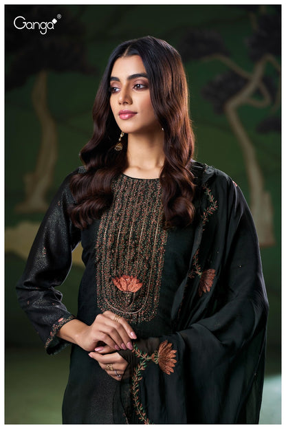 Nyla 3205 Ganga Premium Bemberg Plazzo Style Suits Wholesale
