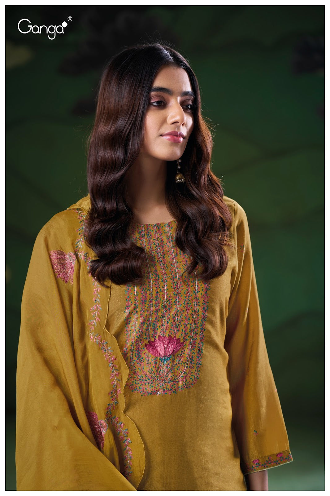 Nyla 3205 Ganga Premium Bemberg Plazzo Style Suits Wholesale