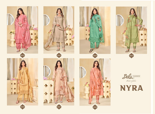 Nyra Bela Fashion Silk Pant Style Suits Exporter Ahmedabad