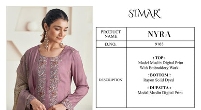 Nyra Simar Modal Muslin Pant Style Suits Manufacturer Gujarat