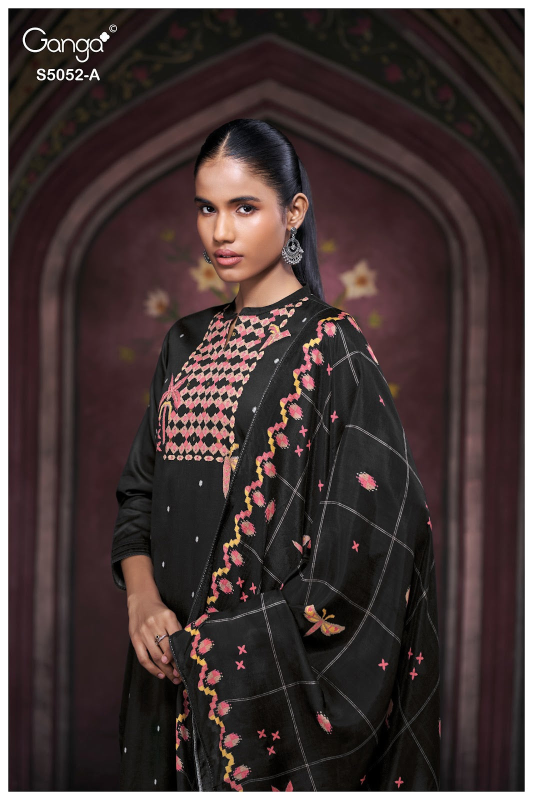 Nyrisha S5052 Ganga Cotton Satin Pant Style Suits Wholesaler