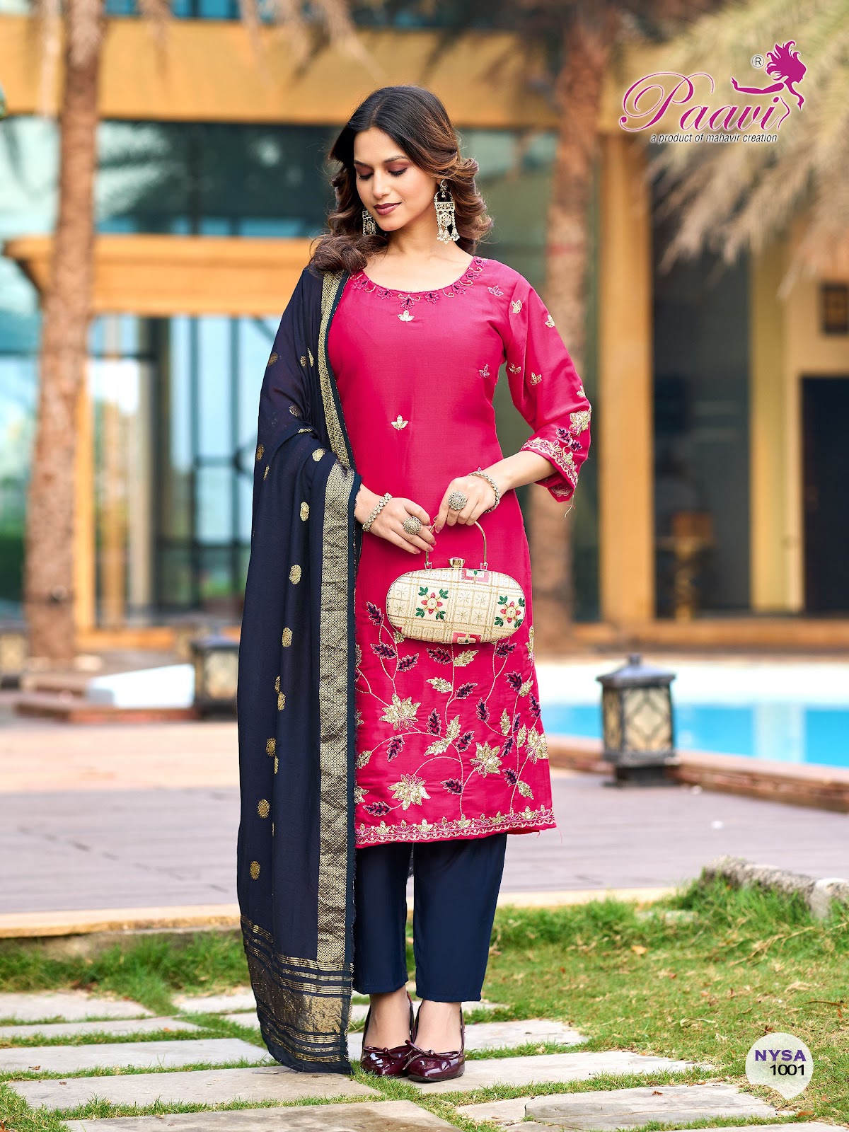 Nysa Paavi Roman Readymade Pant Style Suits Manufacturer India