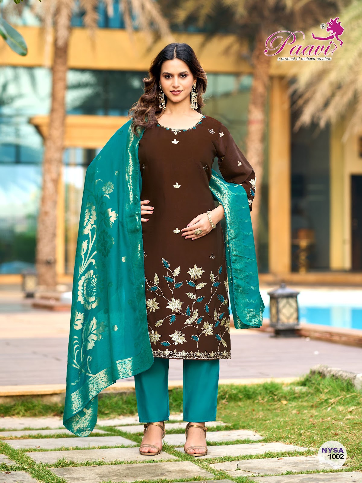 Nysa Paavi Roman Readymade Pant Style Suits Manufacturer India