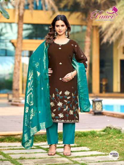 Nysa Paavi Roman Readymade Pant Style Suits Manufacturer India