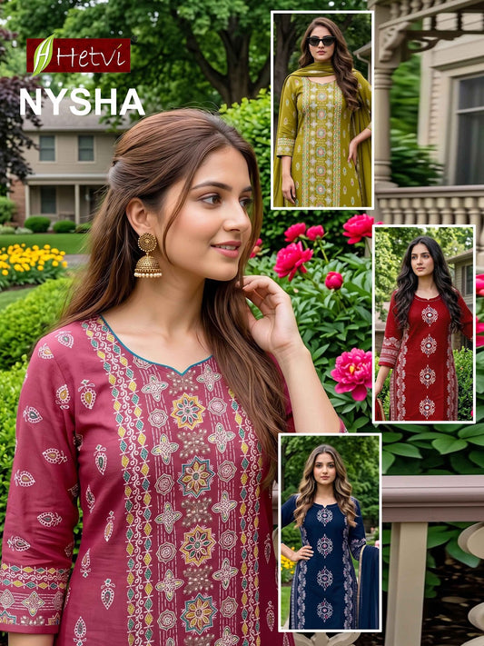 Nysha Hetvi Vertican Readymade Pant Style Suits Exporter