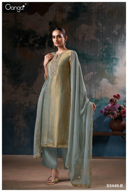 Nyxie 3449 Ganga Premium Bemberg Plazzo Style Suits Manufacturer Ahmedabad