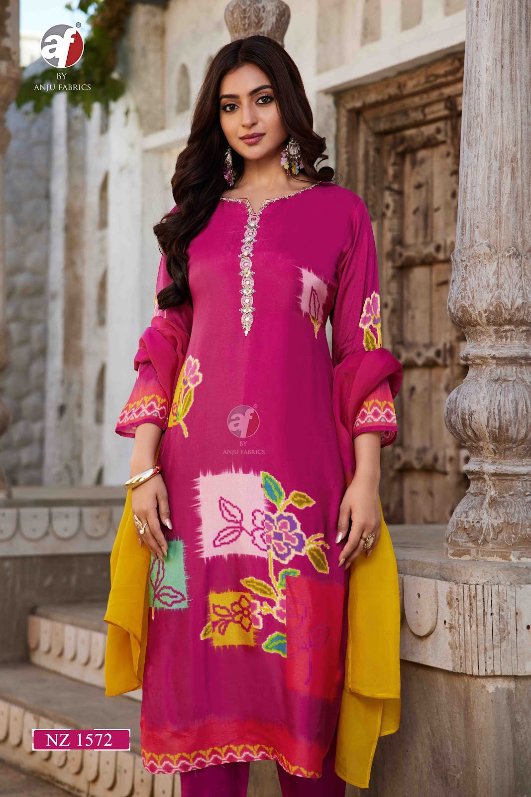 Nz 1572 Af Dola Silk Readymade Pant Style Suits Supplier India