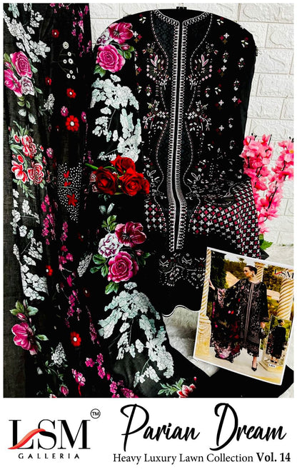 Parian Dream Vol 14 Luxury Lawn Collection Lsm Galleria Karachi Salwar Suits Manufacturer