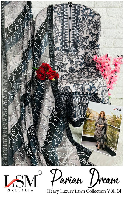 Parian Dream Vol 14 Luxury Lawn Collection Lsm Galleria Karachi Salwar Suits Manufacturer