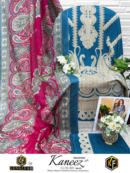 Kaneez Vol 12 Keval Fab Lawn Cotton Open Images Karachi Salwar Suits Manufacturer India