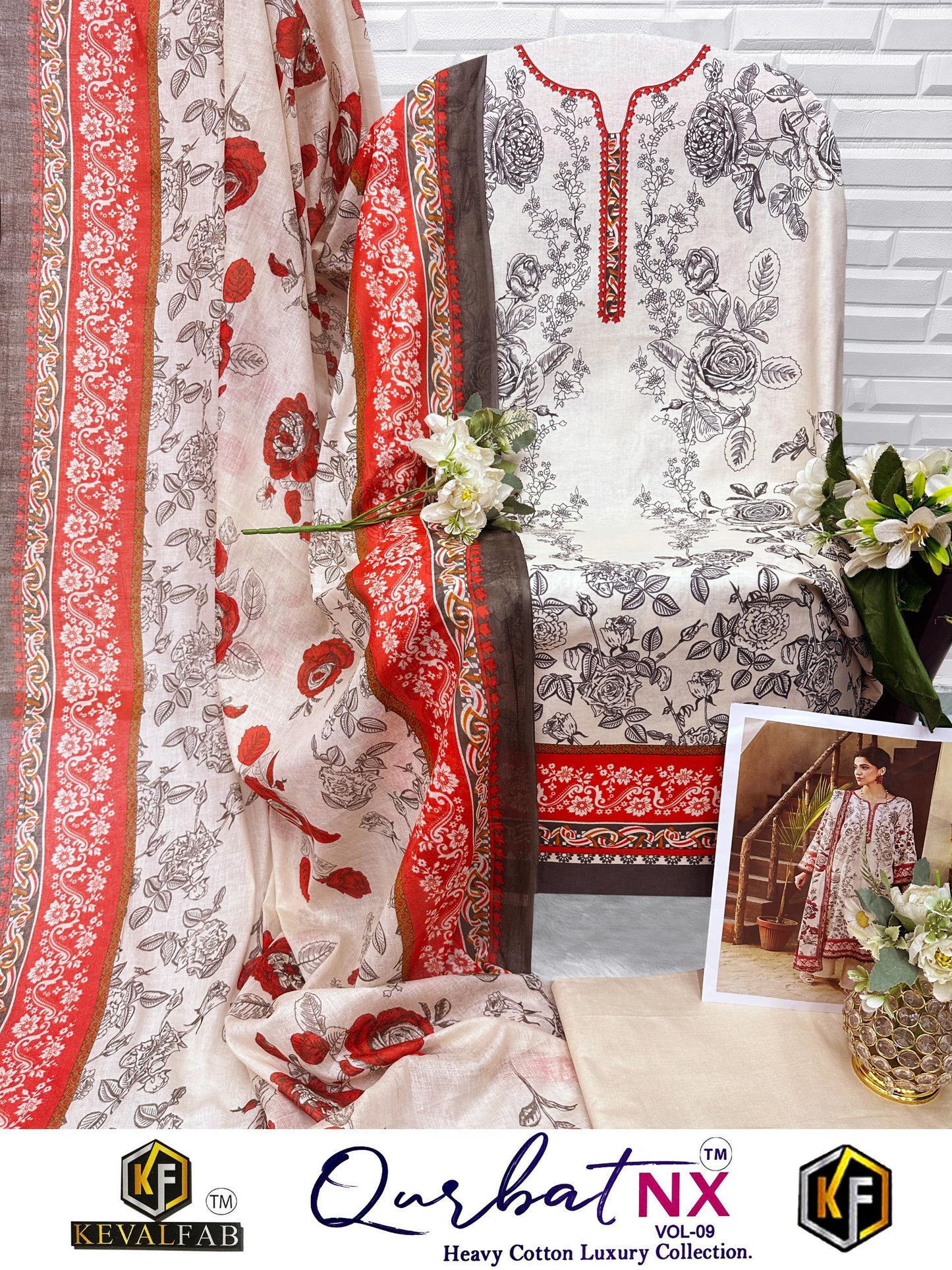 Qurbat Nx Vol 9 Keval Fab Cotton Open Images Karachi Salwar Suits Manufacturer Ahmedabad